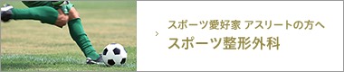 スポーツ愛好家 アスリートの方へ スポーツ整形外科